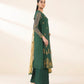 3 Piece - Embroidered Net Suit