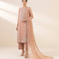 3 Piece - Embroidered Chiffon Suit