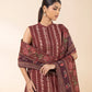3 Piece - Embroidered Raw Silk Suit