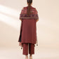 3 Piece - Embroidered Raw Silk Suit