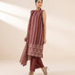 3 Piece - Embroidered Raw Silk Suit