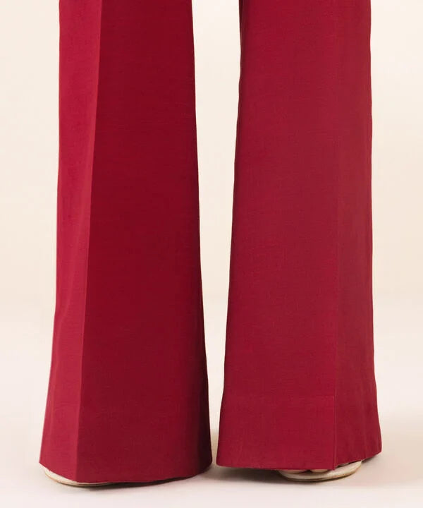3 Piece - Embroidered Raw Silk Suit