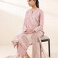 3 Piece - Embroidered Cotton Satin Suit