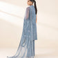 3 Piece - Embroidered Cotton Jacquard Suit