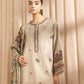 3 Piece - Embroidered Cotton Net Suit