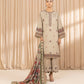 3 Piece - Embroidered Cotton Net Suit