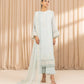 3 Piece - Embroidered Net Suit