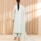 3 Piece - Embroidered Net Suit