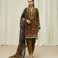 3 Piece - Embroidered Velvet Suit