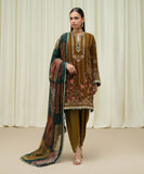 3 Piece - Embroidered Velvet Suit