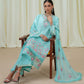 3 Piece - Embroidered Cotton Net Suit