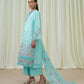 3 Piece - Embroidered Cotton Net Suit