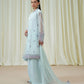 3 Piece - Embroidered Organza Suit