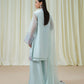 3 Piece - Embroidered Organza Suit