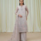 3 Piece - Embroidered Organza Suit