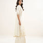3 Piece - Embroidered Raw Silk Suit
