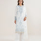 3 Piece - Embroidered Raw Silk Suit