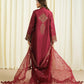 3 Piece - Embroidered Raw Silk Suit