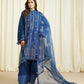 3 Piece - Embroidered Raw Silk Suit