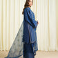 3 Piece - Embroidered Raw Silk Suit