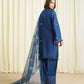 3 Piece - Embroidered Raw Silk Suit