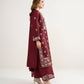 3 Piece - Embroidered Cotton Net Suit