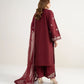 3 Piece - Embroidered Cotton Net Suit