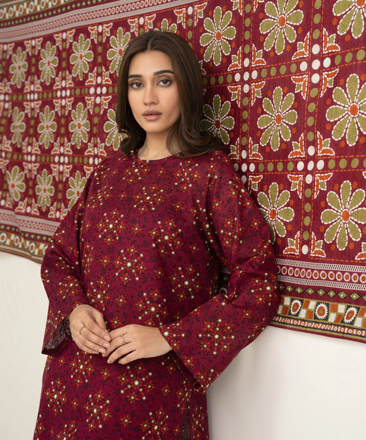 3 Piece - Printed Khaddar Suit
