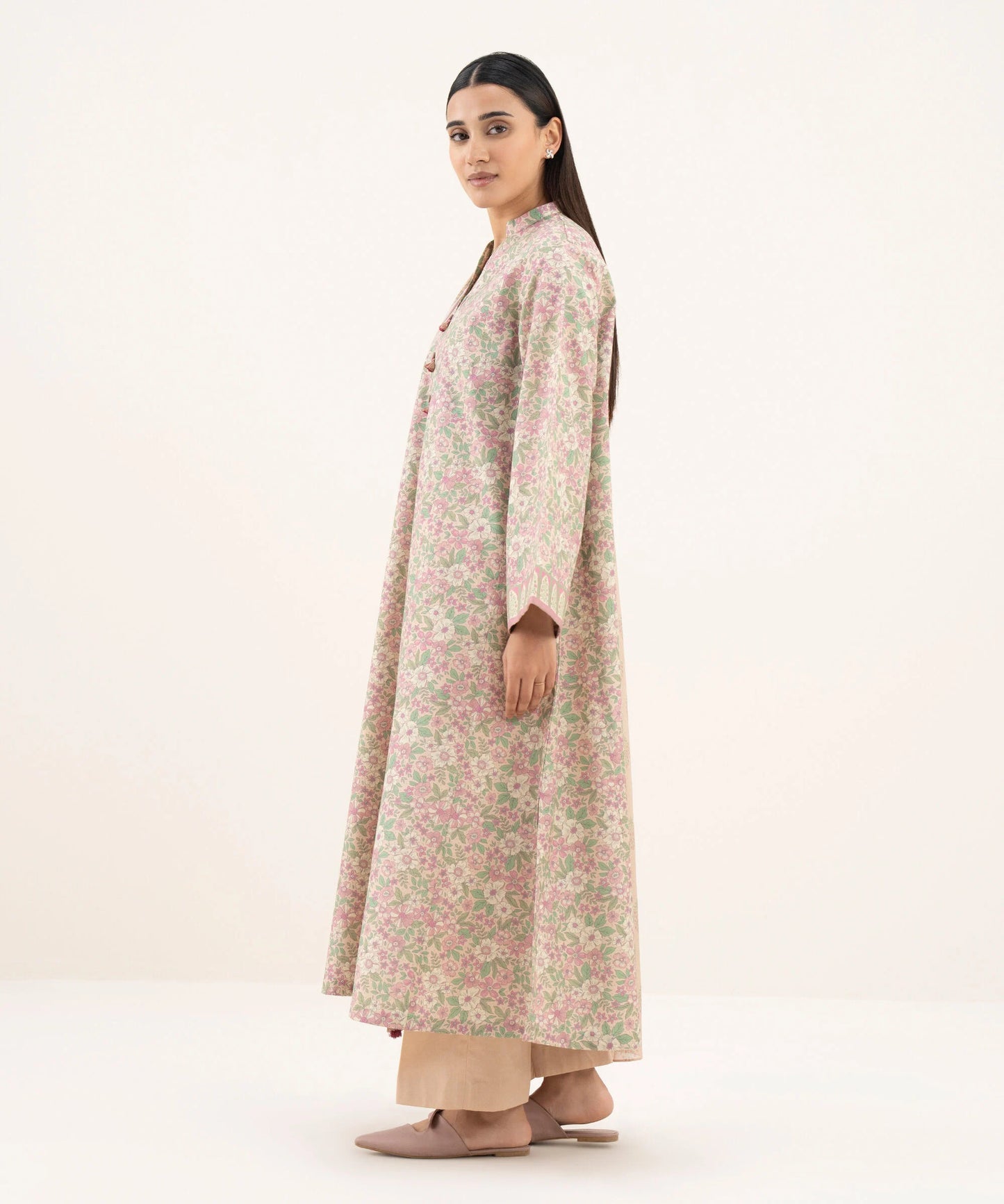 3 Piece - Printed Cotton Suit