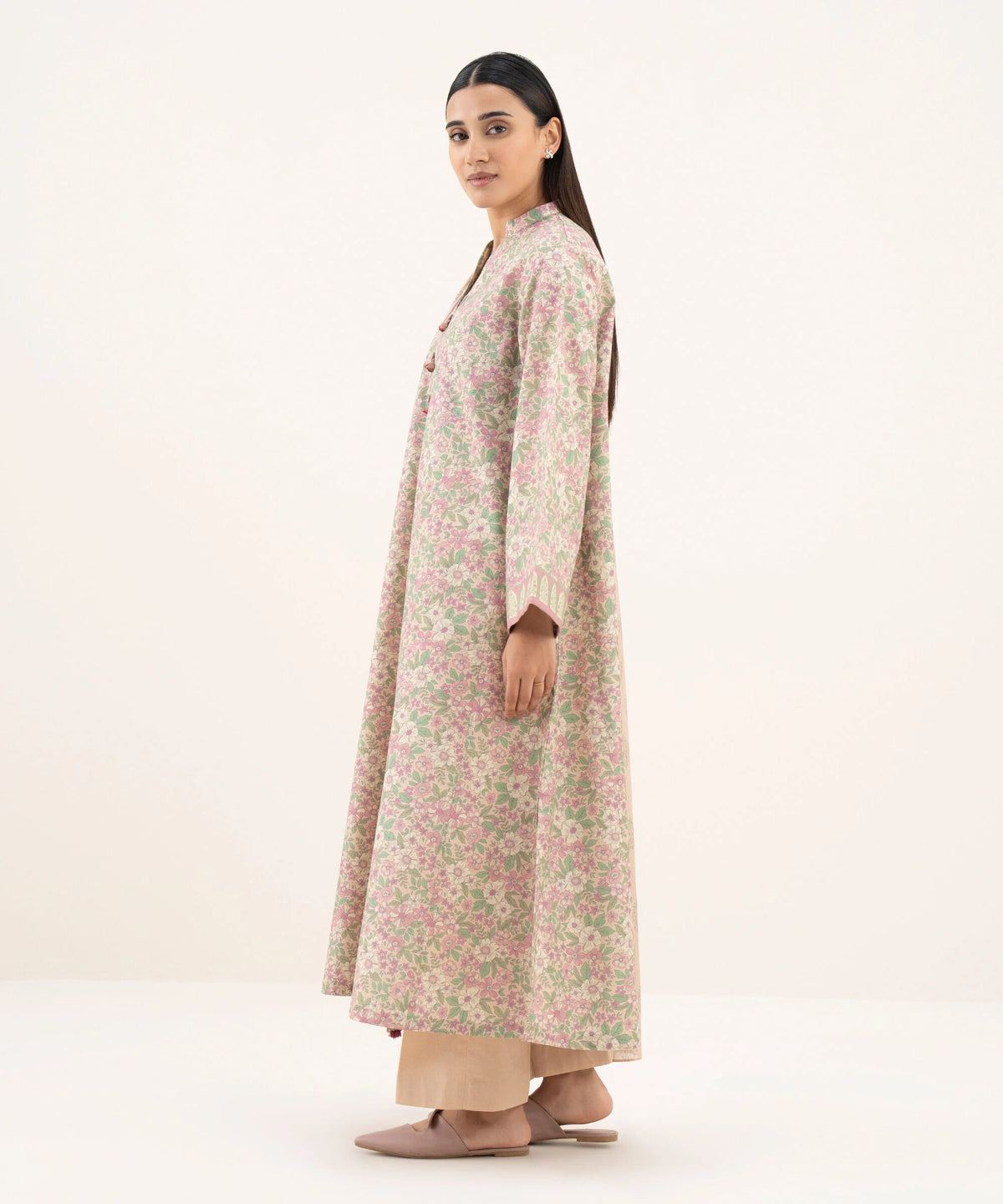 3 Piece - Printed Cotton Suit