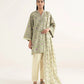 3 Piece - Printed Cotton Suit