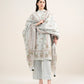3 Piece - Printed Zari Lawn Suit