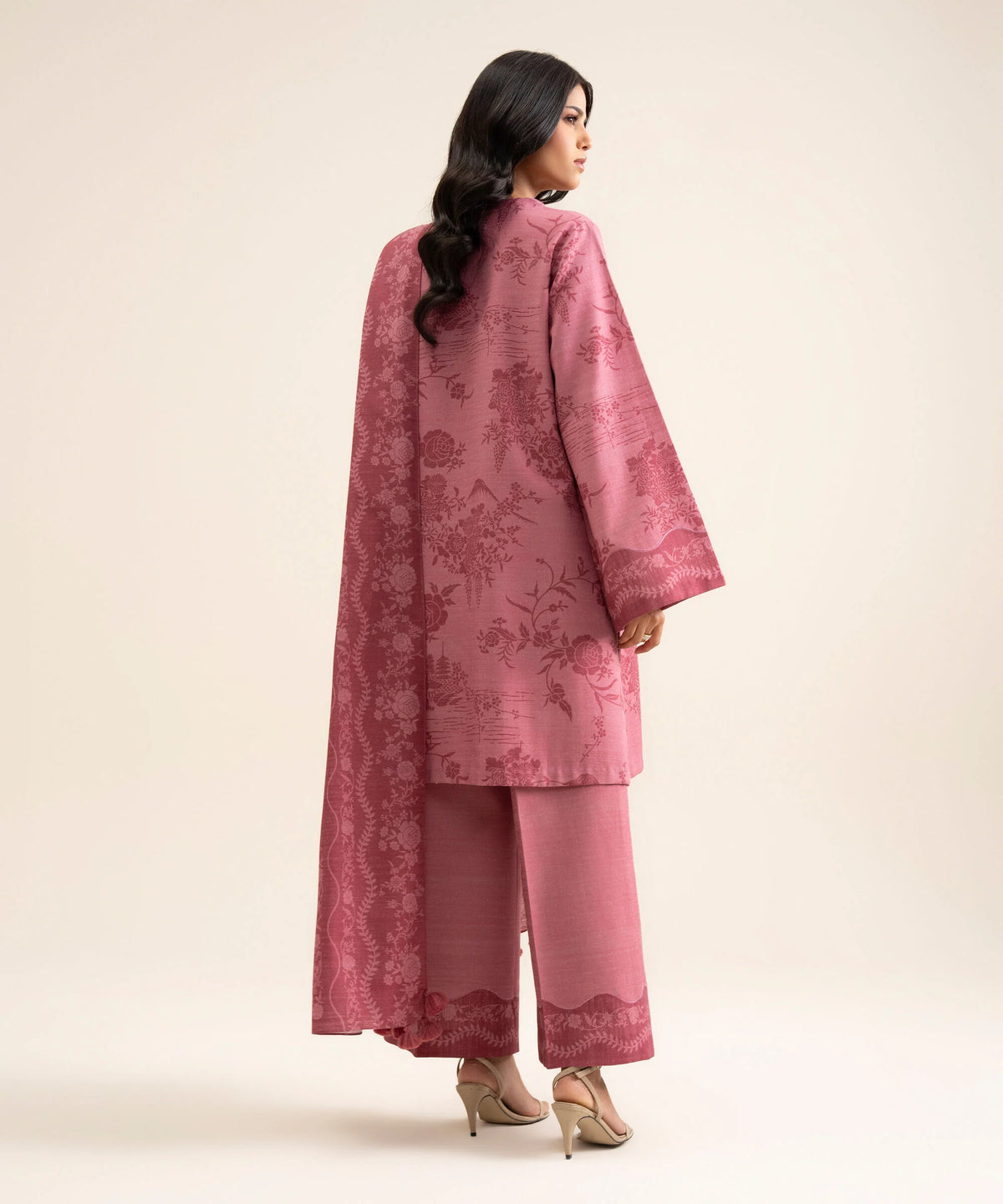 3 Piece - Printed Light Khaddar Suit