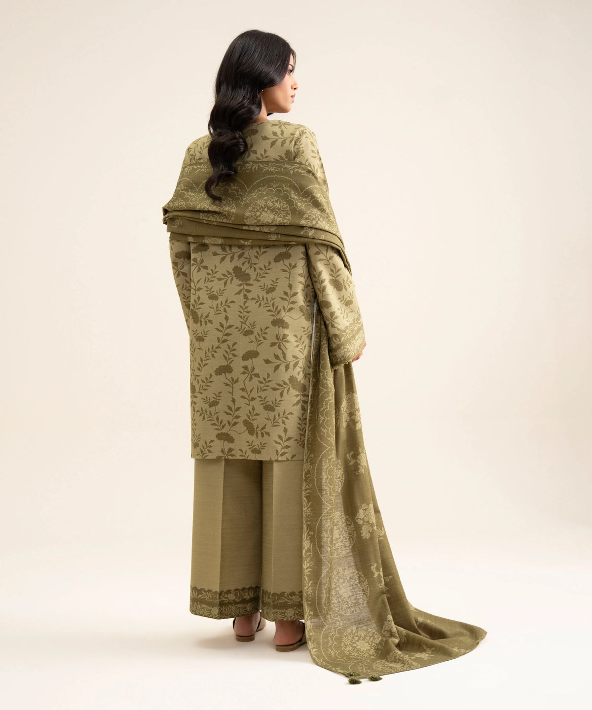 3 Piece - Printed Light Khaddar Suit