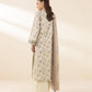3 Piece - Embroidered Cotton Satin Suit