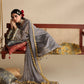 3 Piece - Embroidered Blended Net Suit