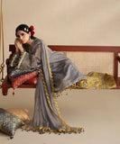 3 Piece - Embroidered Blended Net Suit