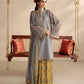 3 Piece - Embroidered Blended Net Suit