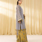 3 Piece - Embroidered Blended Net Suit