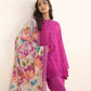 3 Piece - Embroidered Cambric Suit