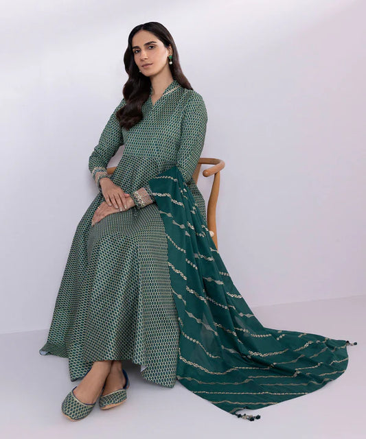 3 Piece - Embroidered Cambric Suit