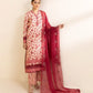 3 Piece - Embroidered Cotton Suit