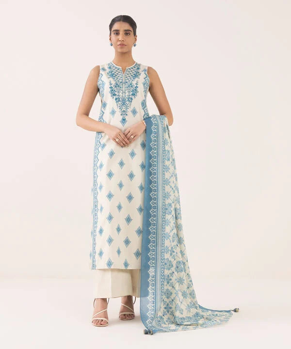3 Piece - Embroidered Lawn Suit