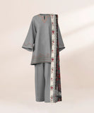 3 Piece - Embroidered Khaddar Suit