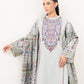 3 Piece - Embroidered Light Khaddar Suit