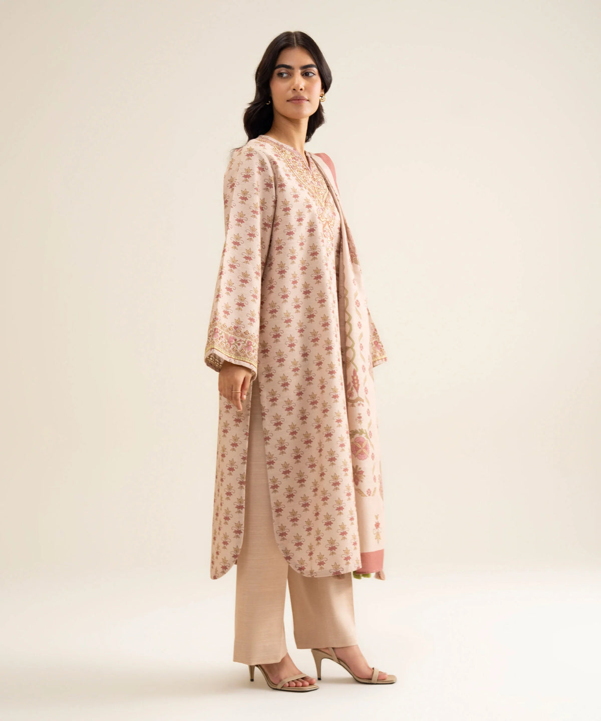 3 Piece - Embroidered Premium Khaddar Suit