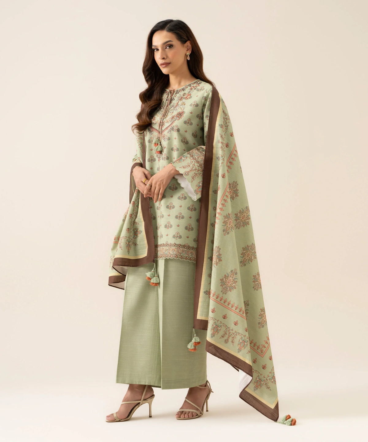 3 Piece - Embroidered Premium Khaddar Suit