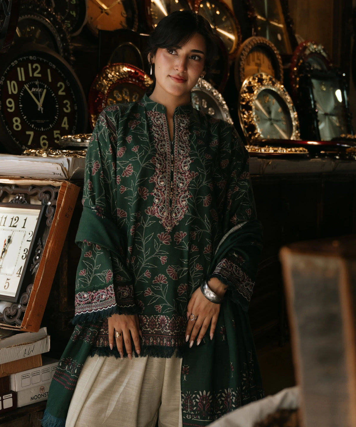 3 Piece - Embroidered Premium Khaddar Suit