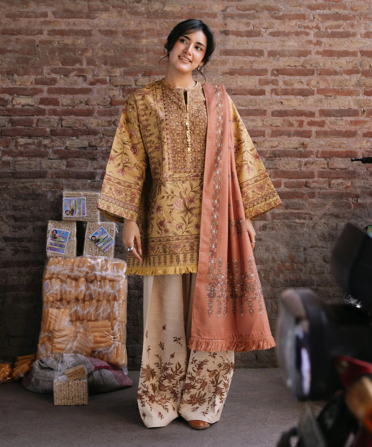 3 Piece - Embroidered Premium Khaddar Suit
