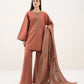 3 Piece - Embroidered Cotton Suit